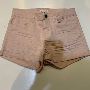 Light pink jean shorts